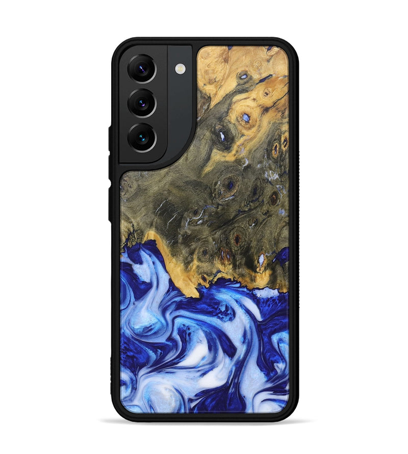 Galaxy S22 Plus Wood+Resin Phone Case - Juanita (Blue, 685527)