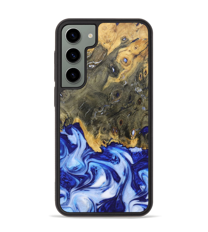 Galaxy S23 Plus Wood+Resin Phone Case - Juanita (Blue, 685527)