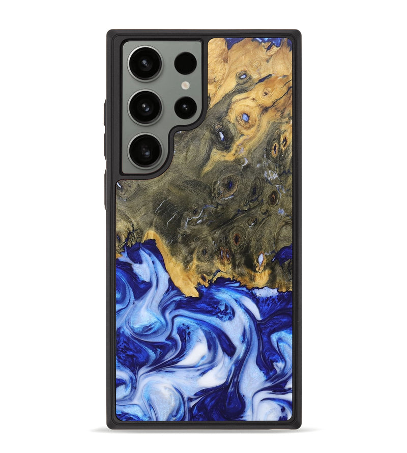 Galaxy S23 Ultra Wood+Resin Phone Case - Juanita (Blue, 685527)