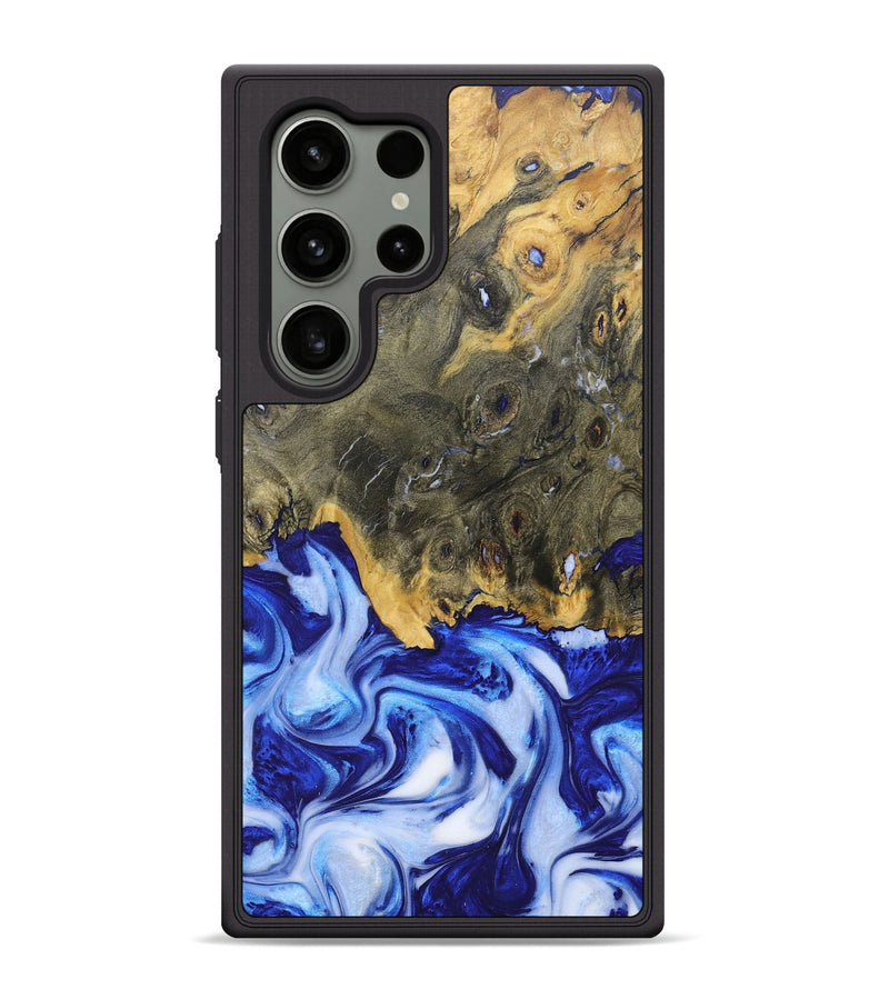 Galaxy S24 Ultra Wood+Resin Phone Case - Juanita (Blue, 685527)