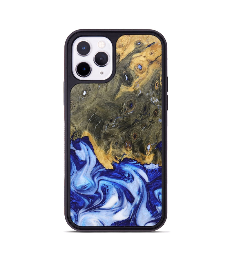 iPhone 11 Pro Wood+Resin Phone Case - Juanita (Blue, 685527)