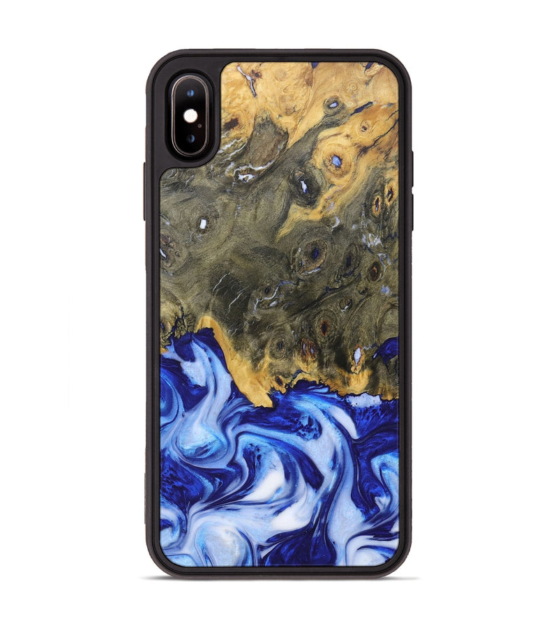 iPhone Xs Max Wood+Resin Phone Case - Juanita (Blue, 685527)