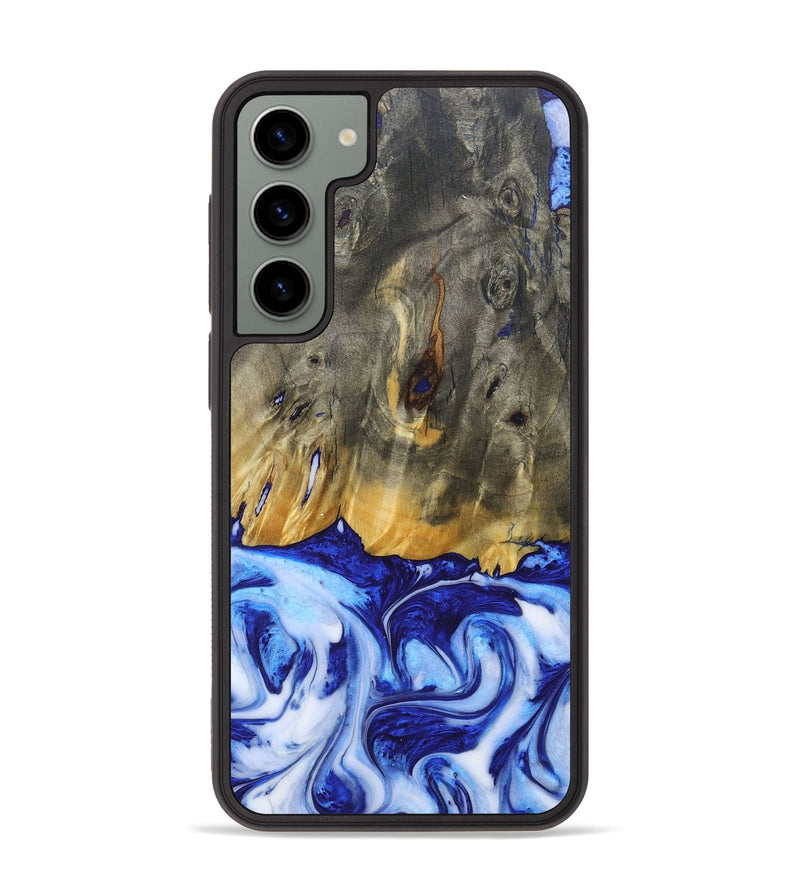 Galaxy S23 Plus Wood+Resin Phone Case - Molly (Blue, 685529)