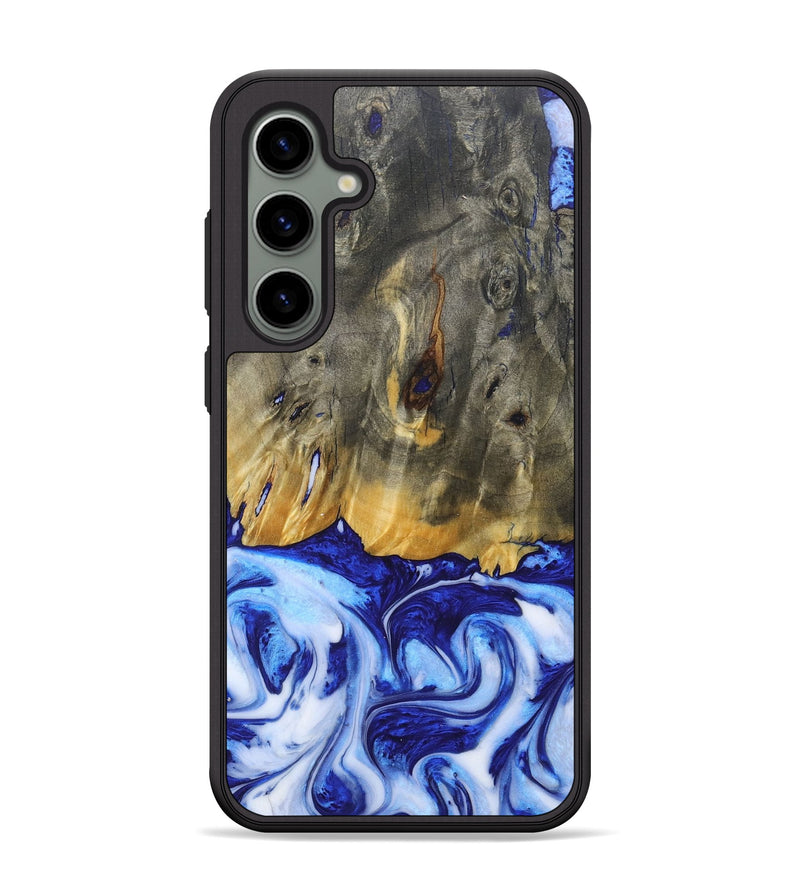 Galaxy S24 Plus Wood+Resin Phone Case - Molly (Blue, 685529)