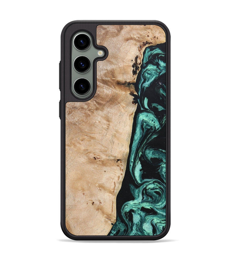 Galaxy S24 Plus Wood+Resin Phone Case - Brielle (Green, 685569)
