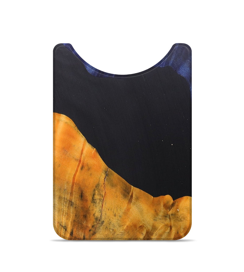 Live Edge Wood+Resin Wallet - Maggie (Pure Black, 685625)