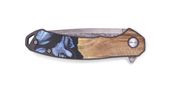EDC Wood+Resin Pocket Knife - Anthony (Blue, 685657)