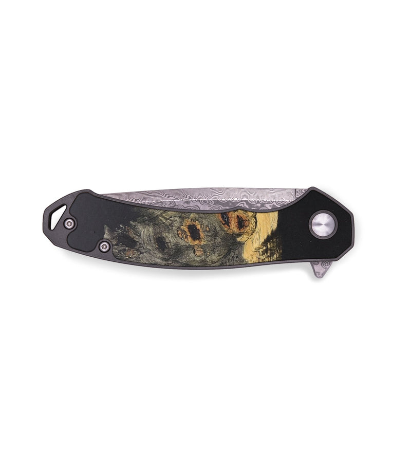 EDC Wood+Resin Pocket Knife - Josephine (Pure Black, 685668)