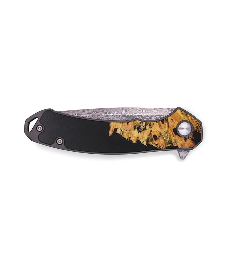EDC Wood+Resin Pocket Knife - Guy (Pure Black, 685671)