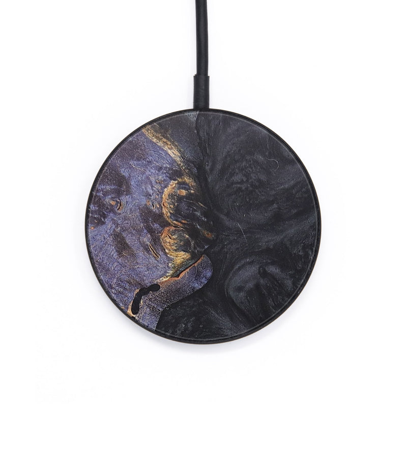 Circle Wood+Resin Wireless Charger - Brenden (Pure Black, 685703)