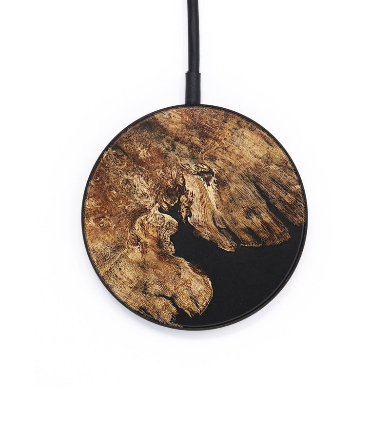 Circle Wood+Resin Wireless Charger - Isabelle (Pure Black, 685705)