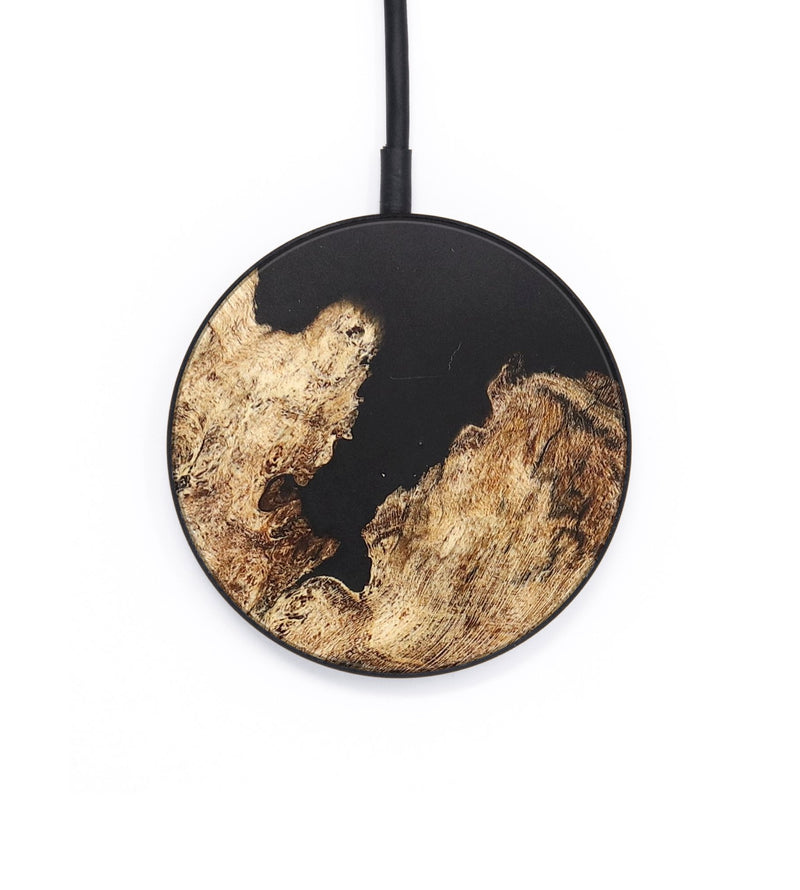 Circle Wood+Resin Wireless Charger - Adrianna (Pure Black, 685706)