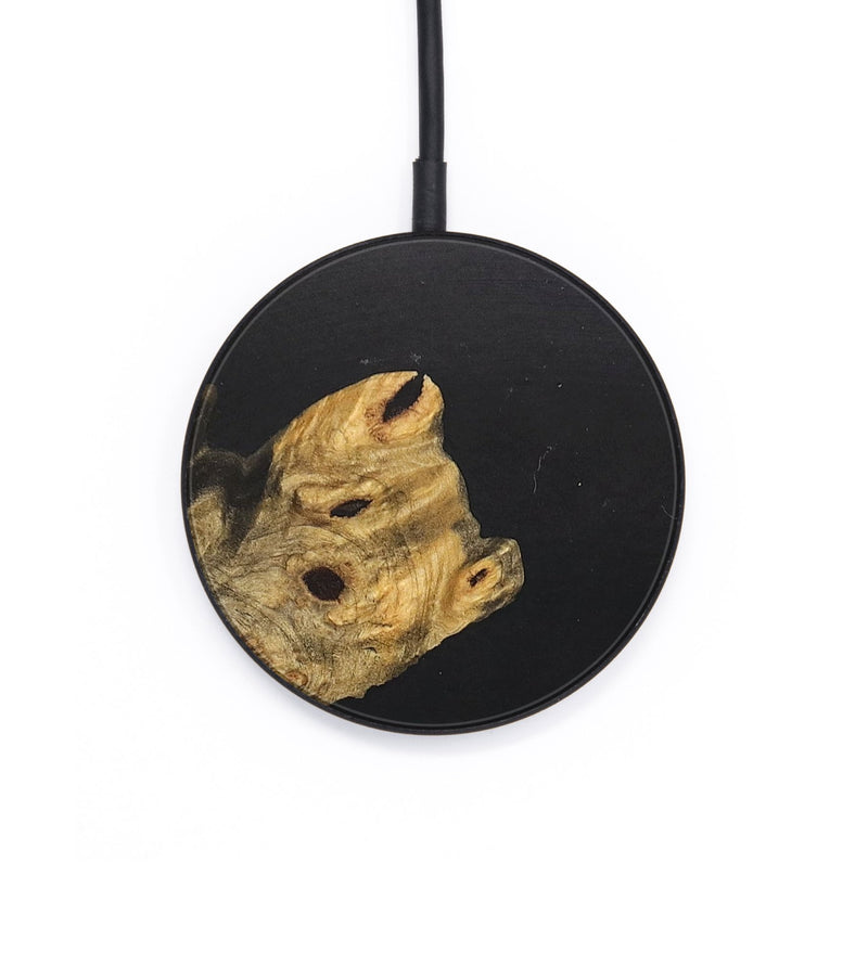 Circle Wood+Resin Wireless Charger - Tony (Pure Black, 685712)