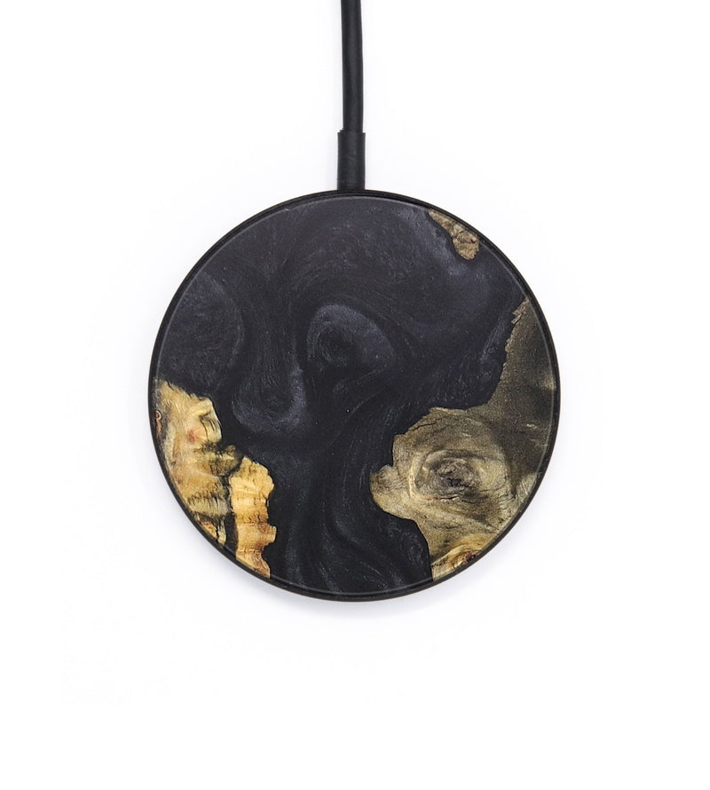 Circle Wood+Resin Wireless Charger - Jamal (Pure Black, 685715)