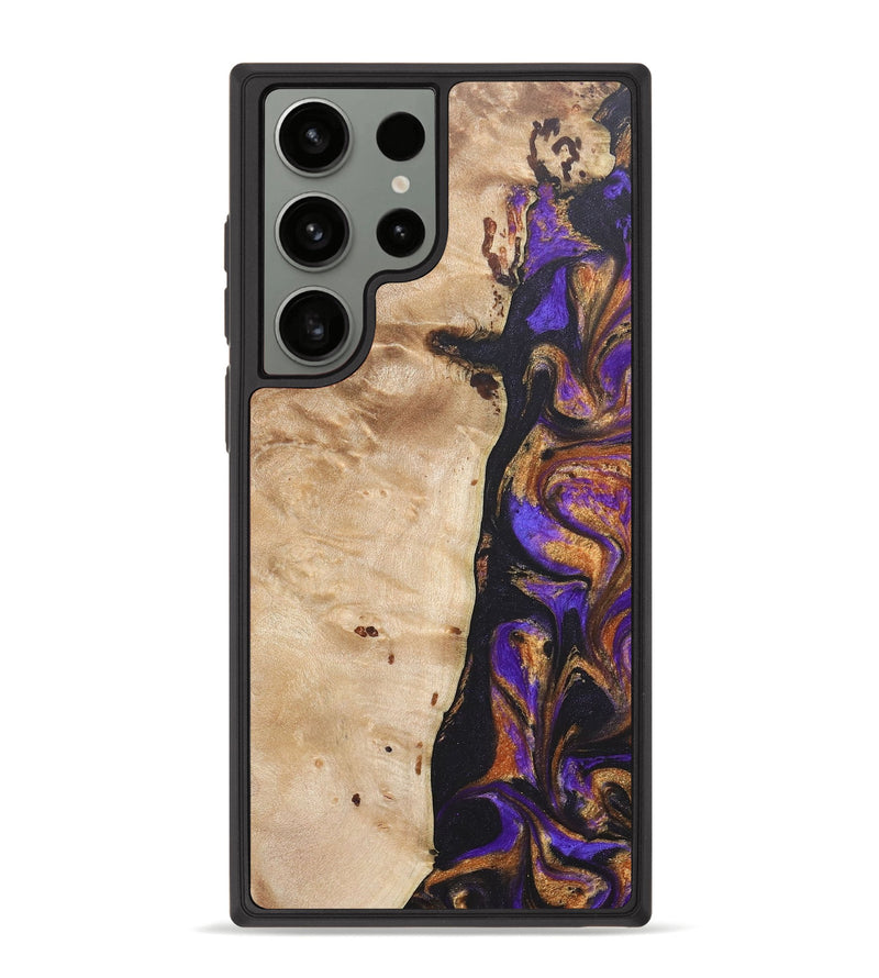 Galaxy S23 Ultra Wood+Resin Phone Case - Hector (Purple, 685788)