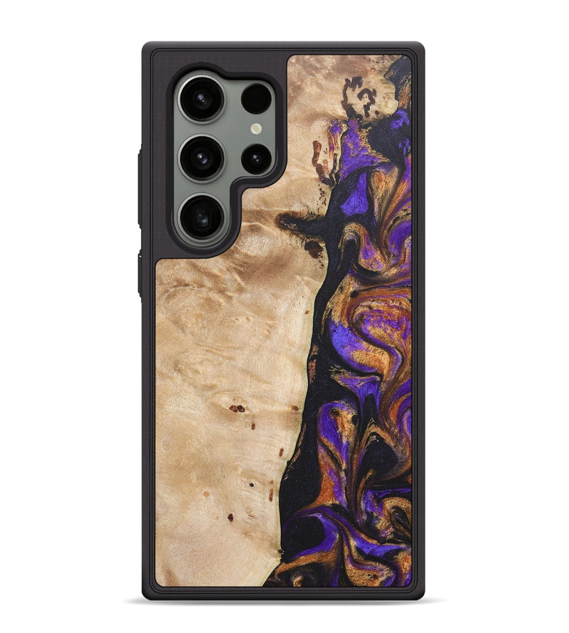 Galaxy S24 Ultra Wood+Resin Phone Case - Hector (Purple, 685788)