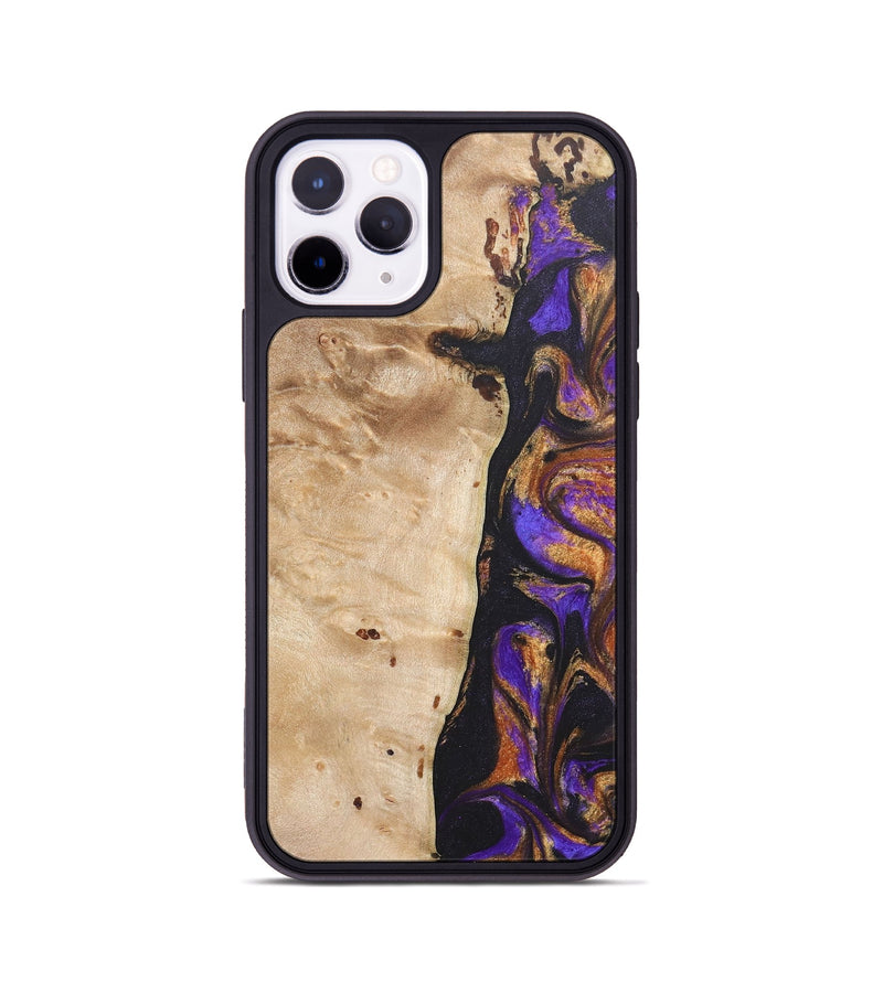 iPhone 11 Pro Wood+Resin Phone Case - Hector (Purple, 685788)