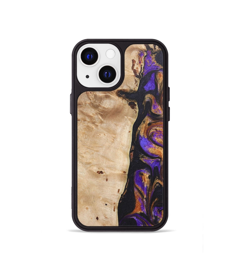 iPhone 13 mini Wood+Resin Phone Case - Hector (Purple, 685788)