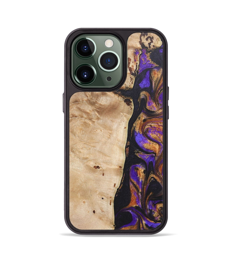 iPhone 13 Pro Wood+Resin Phone Case - Hector (Purple, 685788)