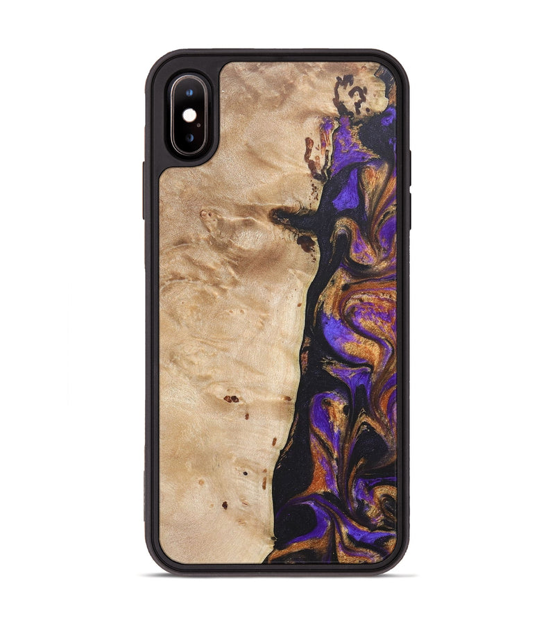 iPhone Xs Max Wood+Resin Phone Case - Hector (Purple, 685788)