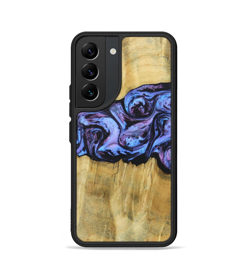 Galaxy S22 Wood+Resin Phone Case - Deandre (Purple, 685899)