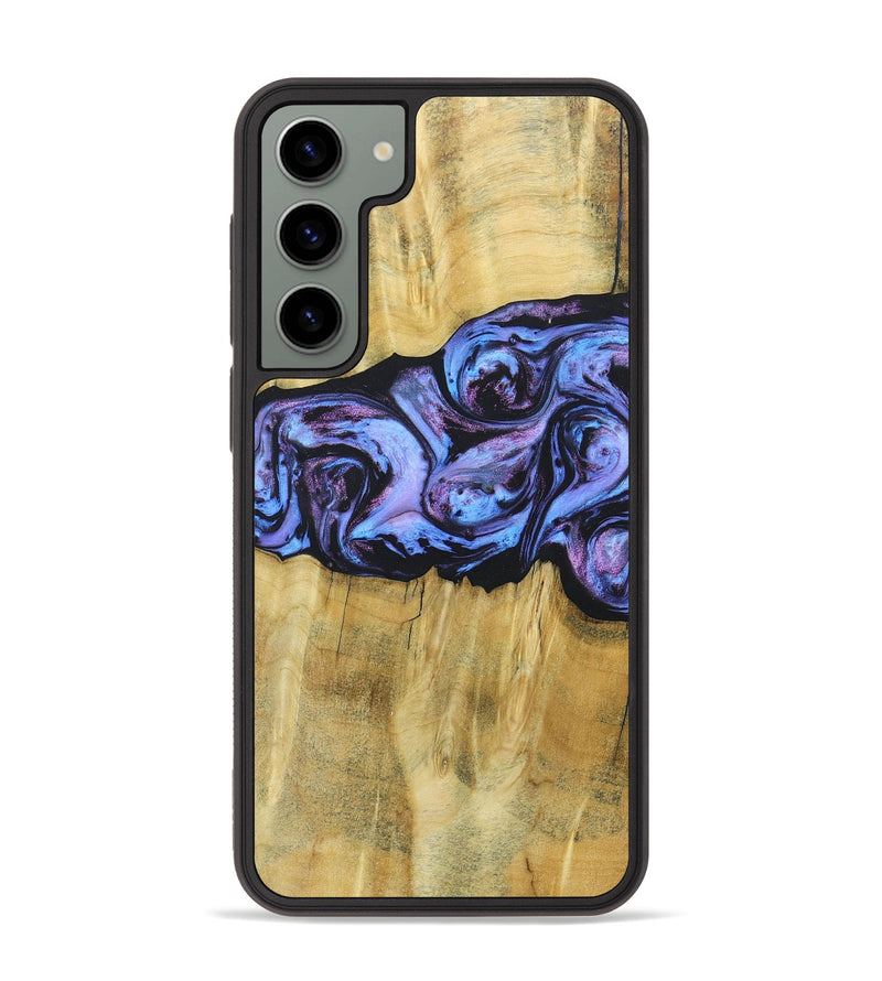 Galaxy S23 Plus Wood+Resin Phone Case - Deandre (Purple, 685899)