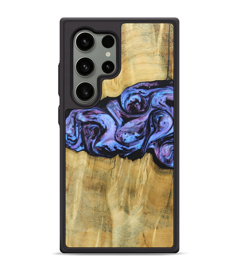 Galaxy S24 Ultra Wood+Resin Phone Case - Deandre (Purple, 685899)