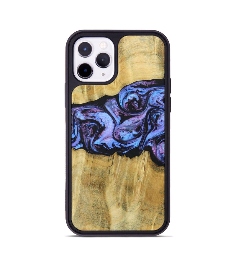 iPhone 11 Pro Wood+Resin Phone Case - Deandre (Purple, 685899)