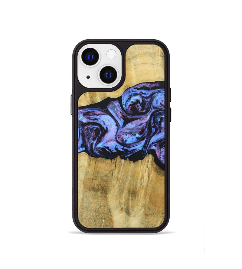 iPhone 13 mini Wood+Resin Phone Case - Deandre (Purple, 685899)