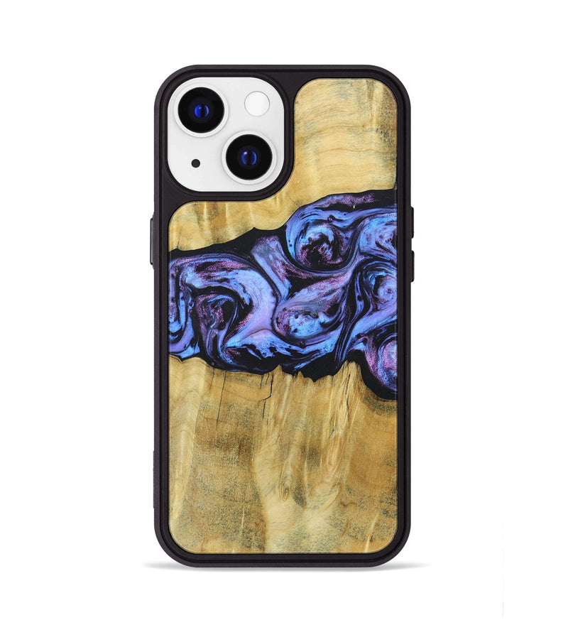 iPhone 13 Wood+Resin Phone Case - Deandre (Purple, 685899)