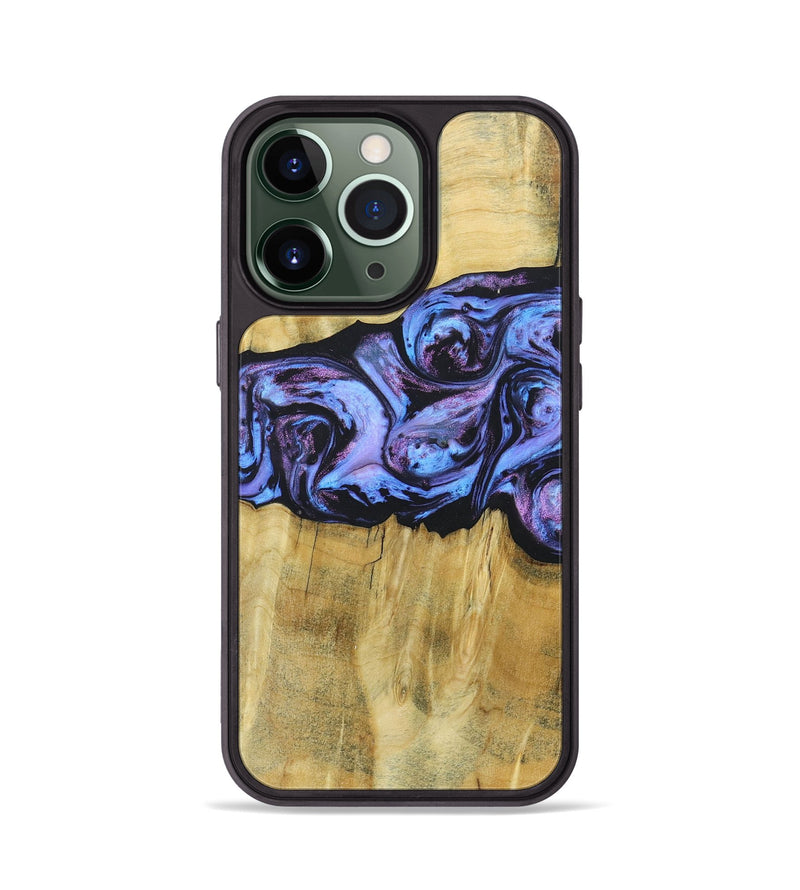iPhone 13 Pro Wood+Resin Phone Case - Deandre (Purple, 685899)