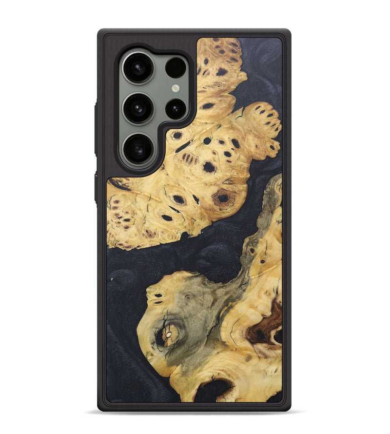 Galaxy S24 Ultra Wood+Resin Phone Case - Lou (Pure Black, 685936)