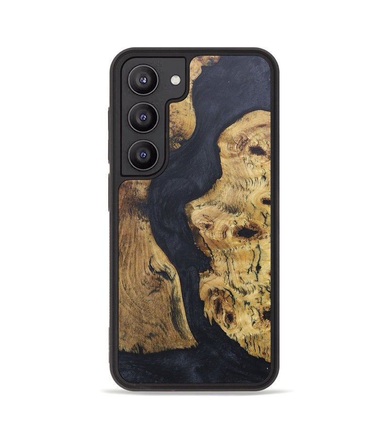 Galaxy S23 Wood+Resin Phone Case - Annette (Pure Black, 685951)