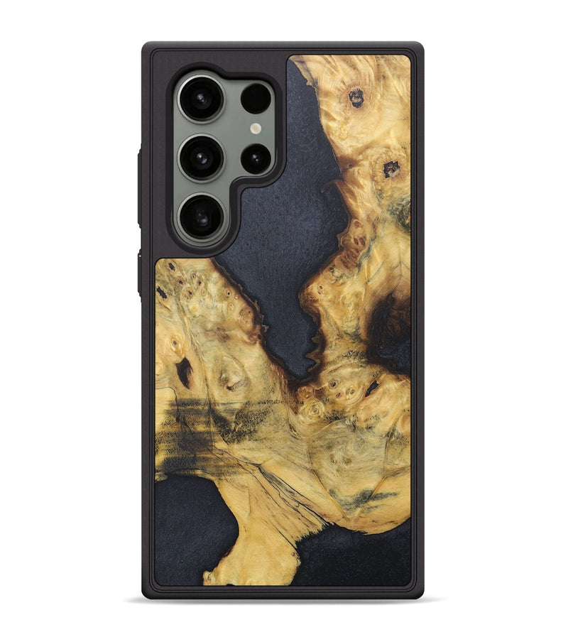 Galaxy S24 Ultra Wood+Resin Phone Case - Allyson (Pure Black, 685954)