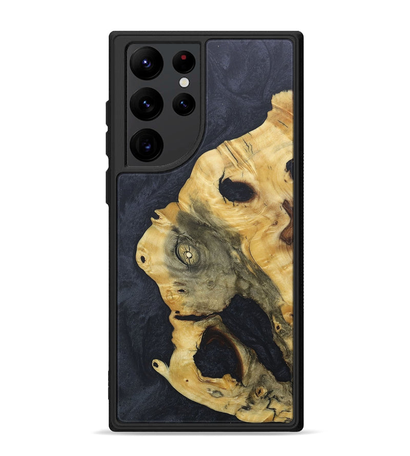 Galaxy S22 Ultra Wood+Resin Phone Case - Carter (Pure Black, 685956)