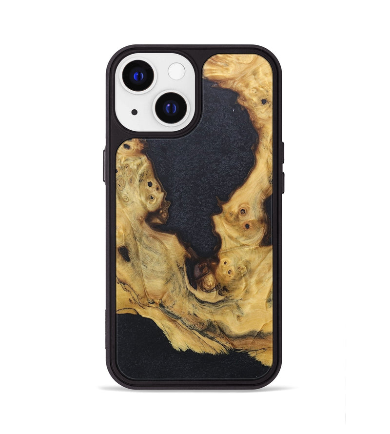 iPhone 13 Wood+Resin Phone Case - Marla (Pure Black, 685957)
