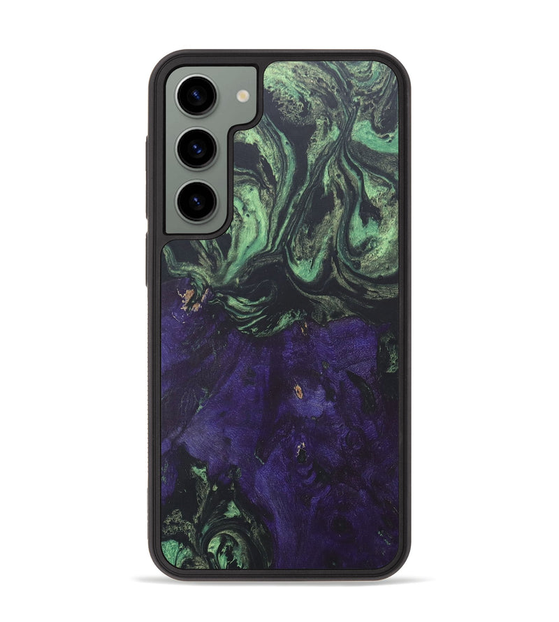 Galaxy S23 Plus Wood+Resin Phone Case - Madilyn (Green, 686024)