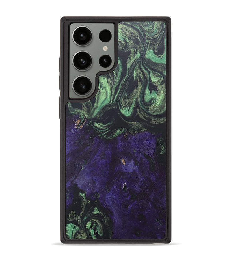 Galaxy S23 Ultra Wood+Resin Phone Case - Madilyn (Green, 686024)