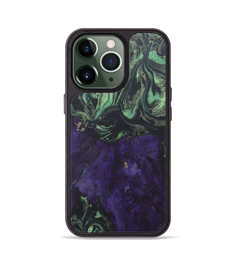 iPhone 13 Pro Wood+Resin Phone Case - Madilyn (Green, 686024)