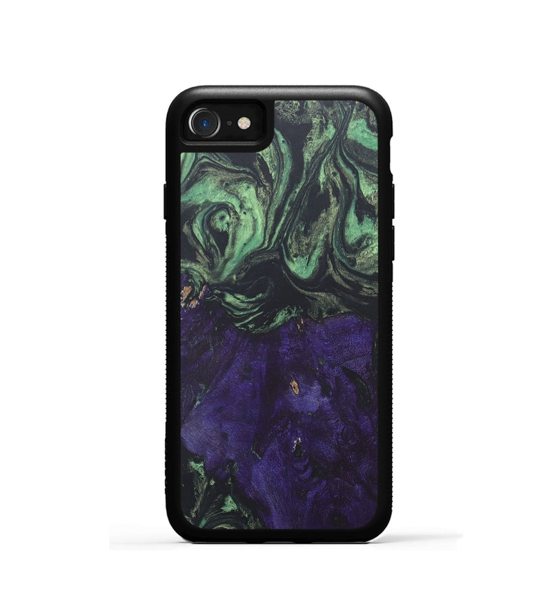iPhone SE Wood+Resin Phone Case - Madilyn (Green, 686024)