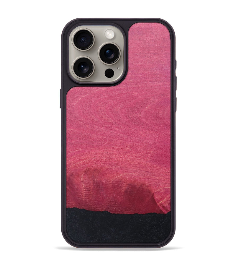 iPhone 15 Pro Max Wood+Resin Phone Case - Trenton (Wood Burl, 686053)