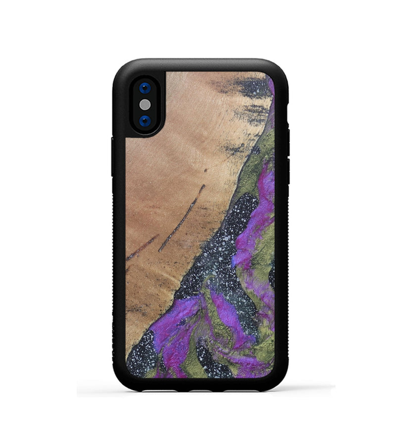 iPhone Xs Wood+Resin Phone Case - Isaac (Cosmos, 686076)