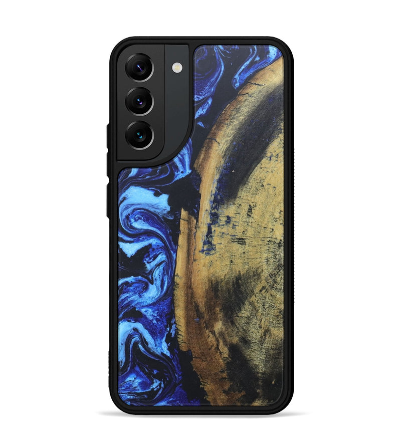 Galaxy S22 Plus Wood+Resin Phone Case - Stephen (Blue, 686081)