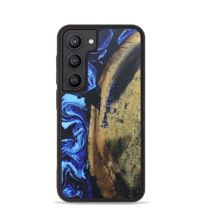 Galaxy S23 Wood+Resin Phone Case - Stephen (Blue, 686081)