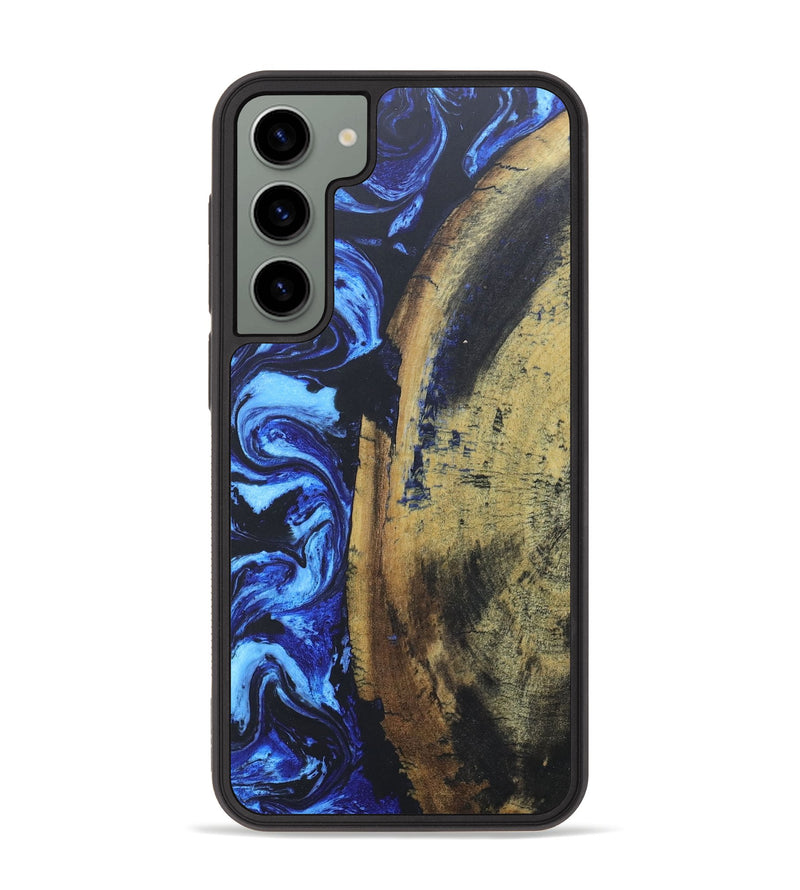 Galaxy S23 Plus Wood+Resin Phone Case - Stephen (Blue, 686081)