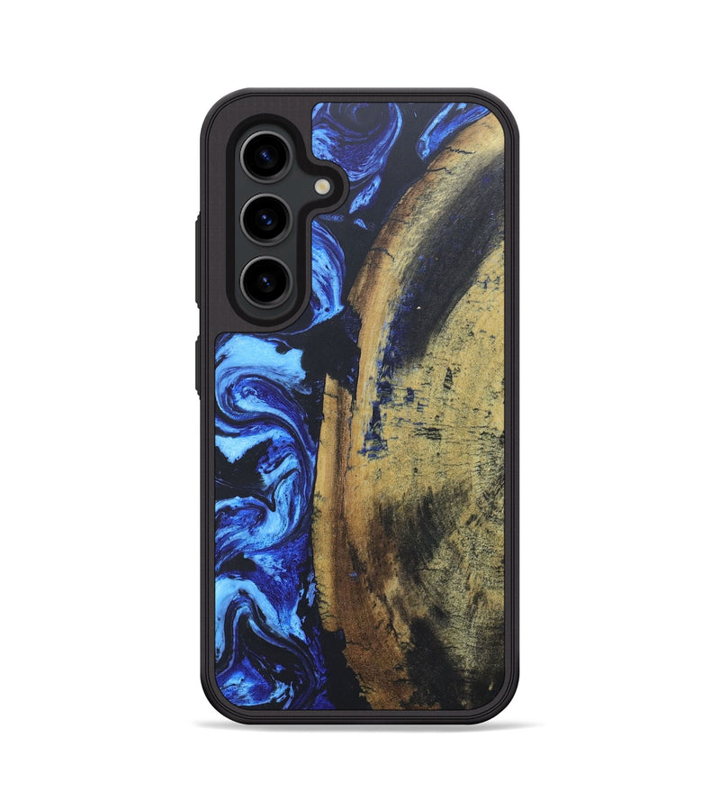 Galaxy S24 Wood+Resin Phone Case - Stephen (Blue, 686081)