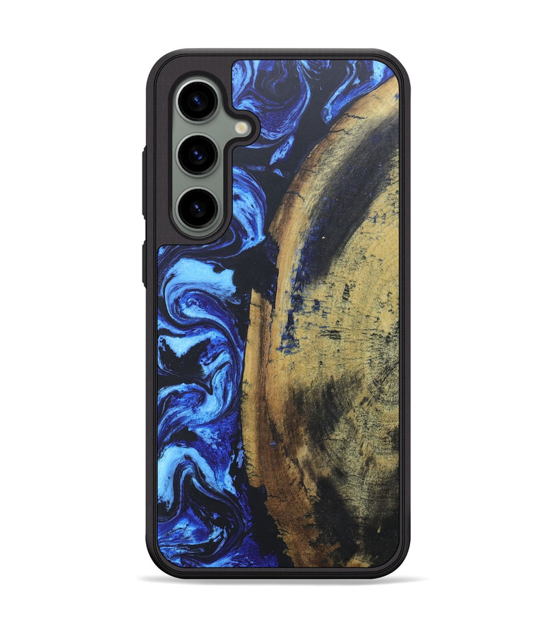 Galaxy S24 Plus Wood+Resin Phone Case - Stephen (Blue, 686081)