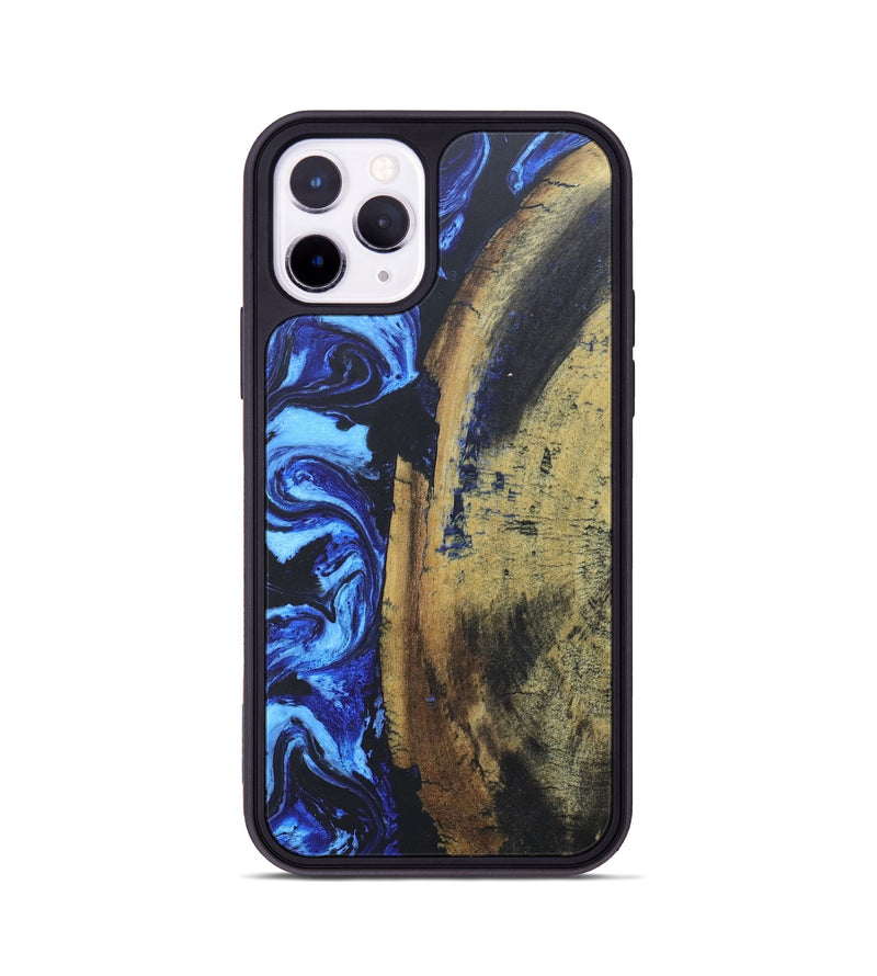 iPhone 11 Pro Wood+Resin Phone Case - Stephen (Blue, 686081)