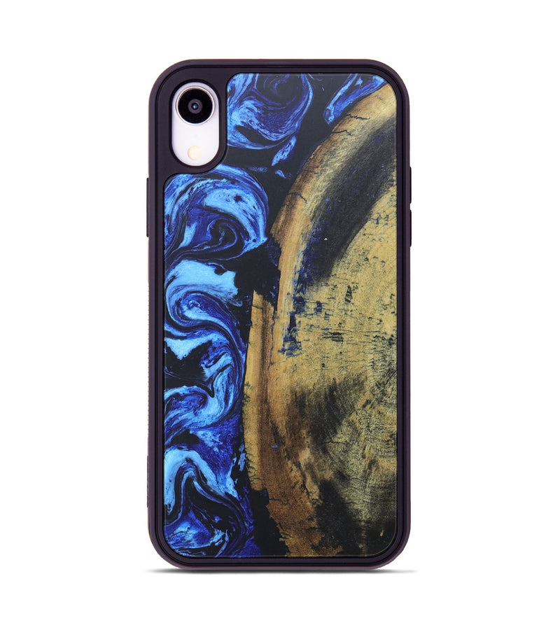 iPhone Xr Wood+Resin Phone Case - Stephen (Blue, 686081)