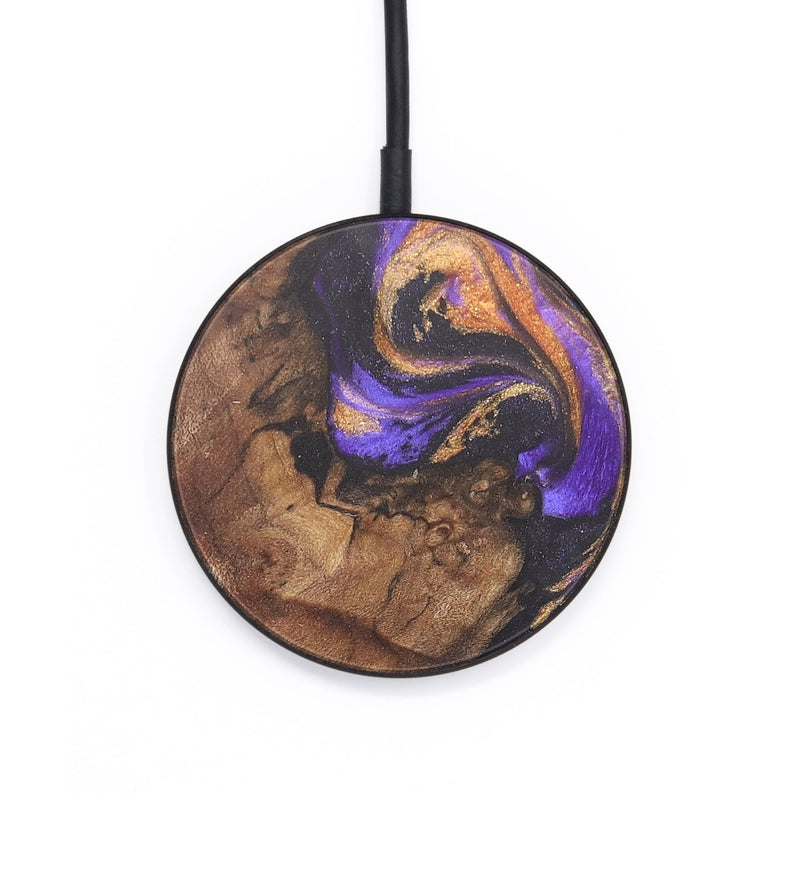 Circle Wood+Resin Wireless Charger - Iva (Purple, 686141)